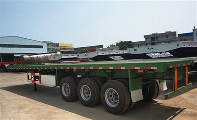 China Hot Sale 3-Achsen-Container-Pritschenanhänger mit langlebiger Qualität