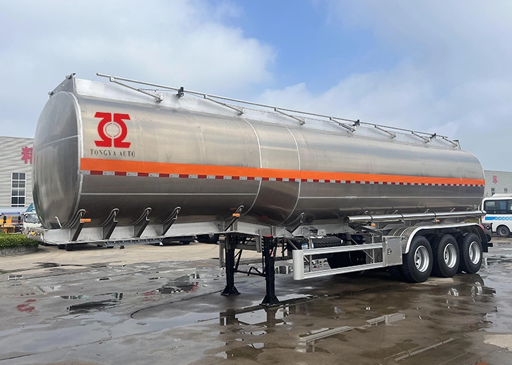 Aluminium Kraftstofftanker Halbanhänger