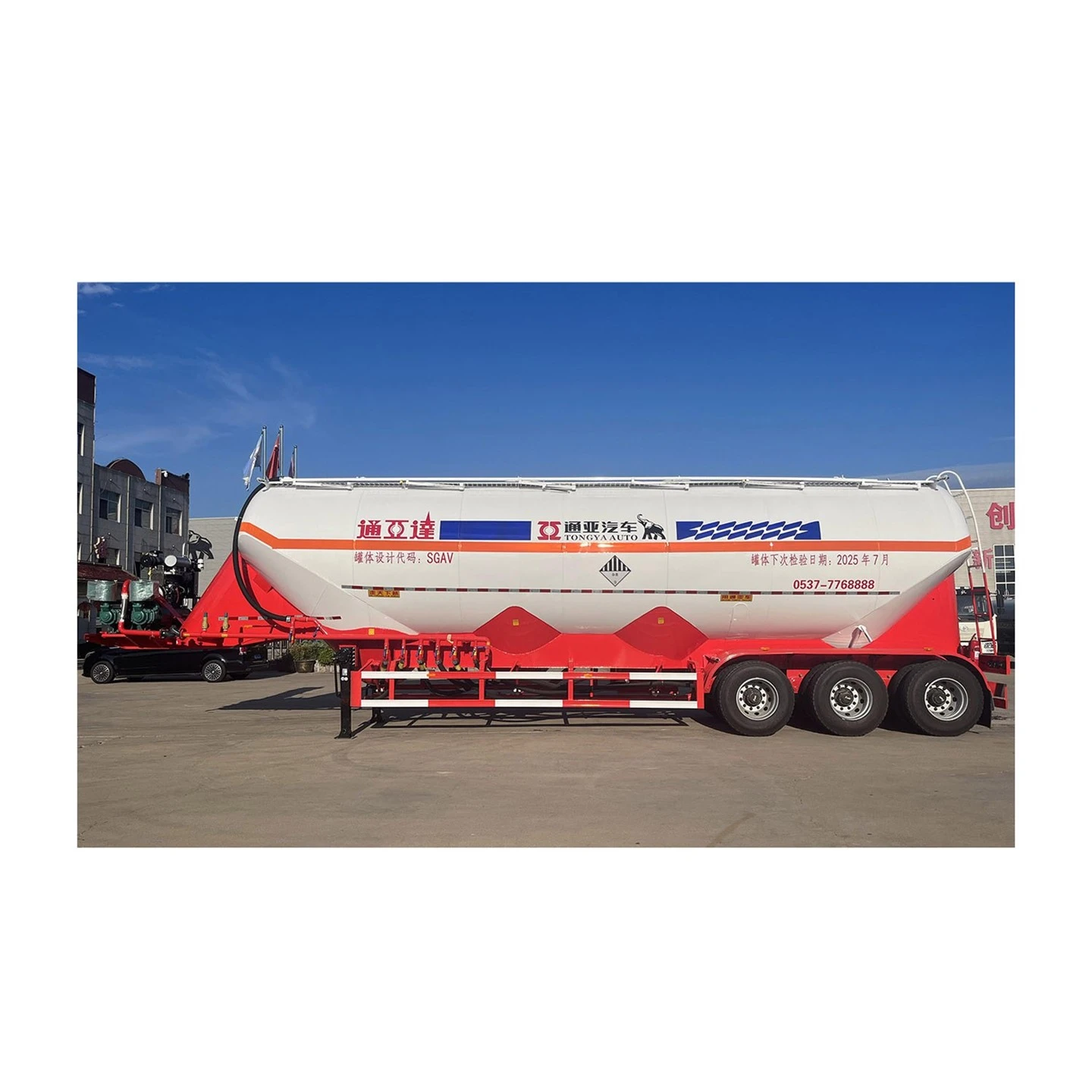 Pulver Tanker Halbanhänger