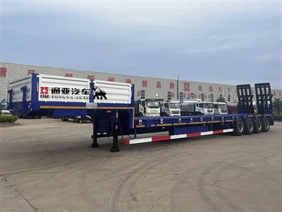 80t Low -Bett -Halbanhänger mit Leiter