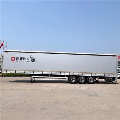 TONGYA 3-Achs-40-Tonnen-Transporter mit offenem Seitenteil und Plane